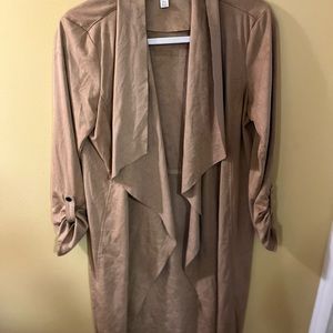 Trench coat suede tan color size L